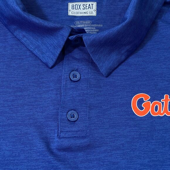 Box Seat Clothing Mens Shirt Size XL Blue UF University of Florida Gators Polo - Picture 3 of 10